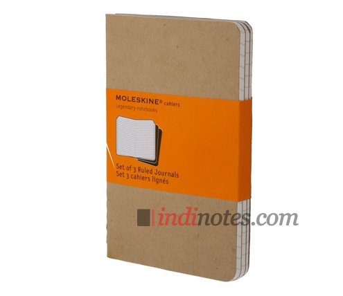 Записная книжка Cahier (в линейку, 3 шт.), Large, бежевая - фото