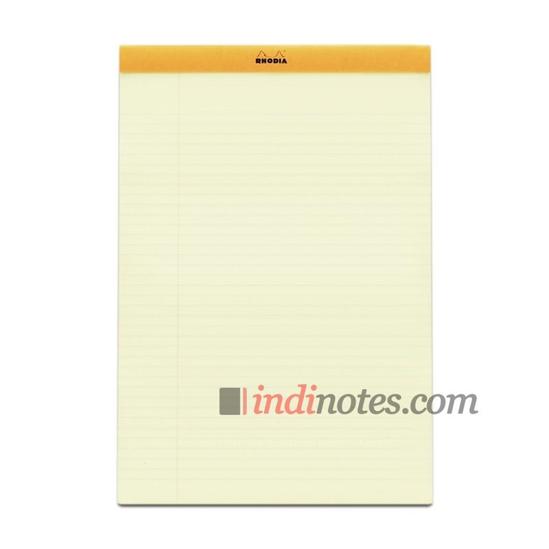 Rhodia Orange A4 Legal Pad Yellow stapled №19 TRAVERS - фото