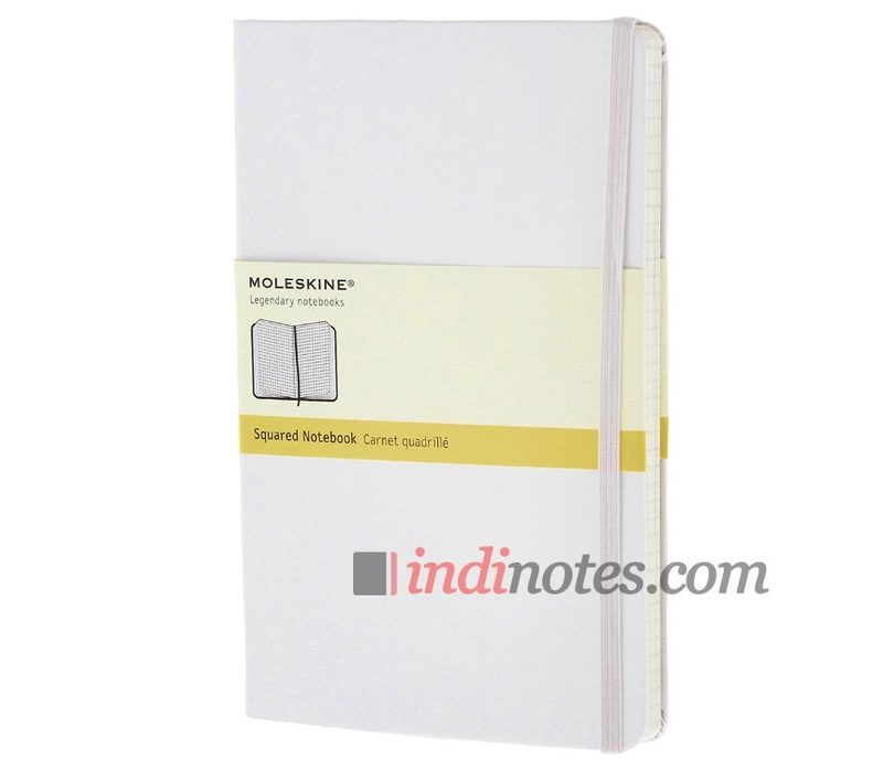 Записная книжка Classic (в клетку), Large, белая - фото