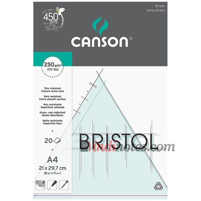 Canson Bristol — склейка для графики и каллиграфии A4 - фото