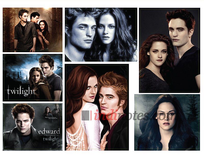 Сумерки (Twilight). Лист виниловых наклеек А4 - фото