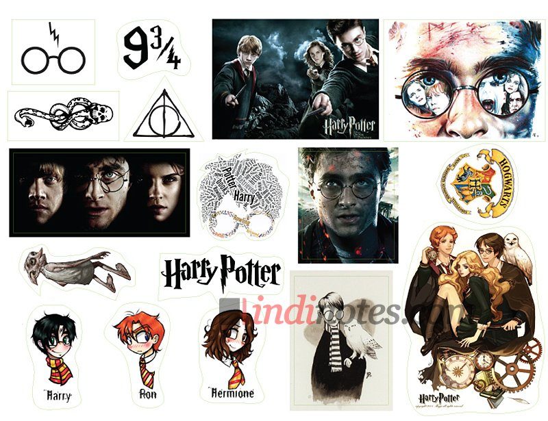 Гарри Поттер (Harry Potter). Лист виниловых наклеек А4 - фото