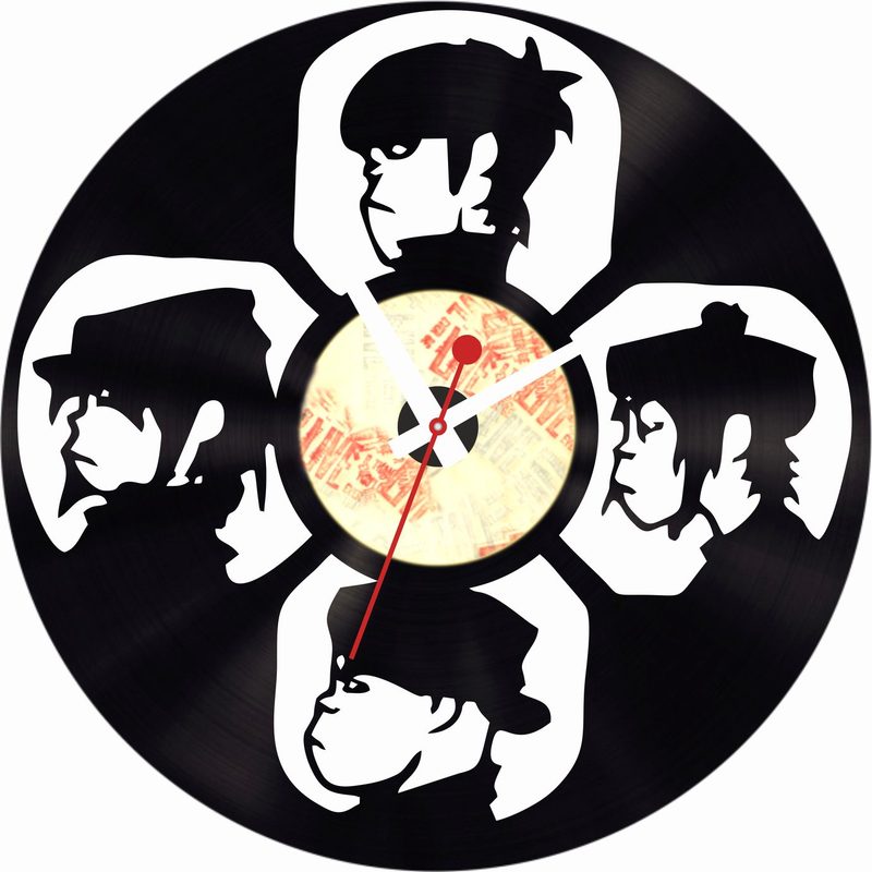 Виниловые часы «Gorillaz» (Часы из виниловой пластинки) - фото
