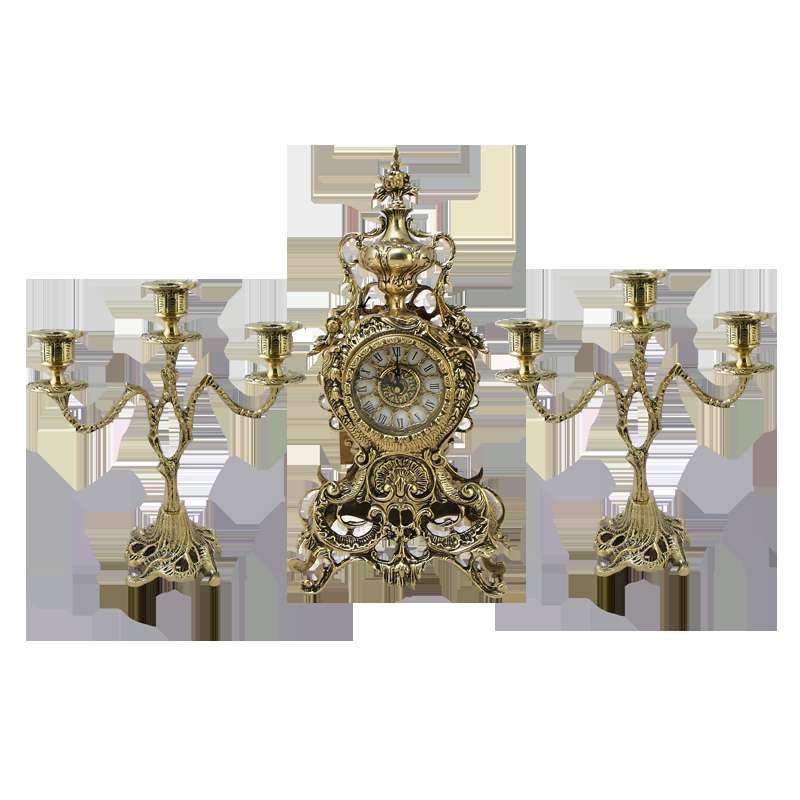 Каминные часы с канделябрами Секуло KSVA-BP-2704738-D - фото