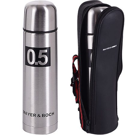 Термос 500мл нержавеющая сталь чехол-сумка MayerBoch 27611 KSMB-27611 - фото