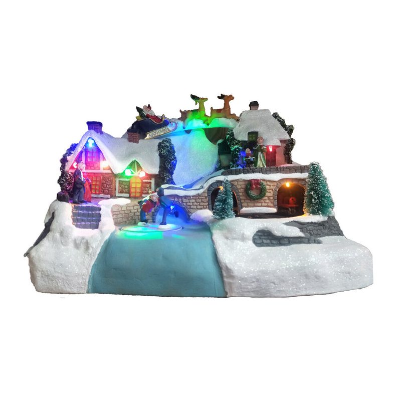 Фигурка декоративная Рождество (подсветка, движение, 3xAA, не прилаг., USB), 31*20,5*19 см KSM-782697 - фото
