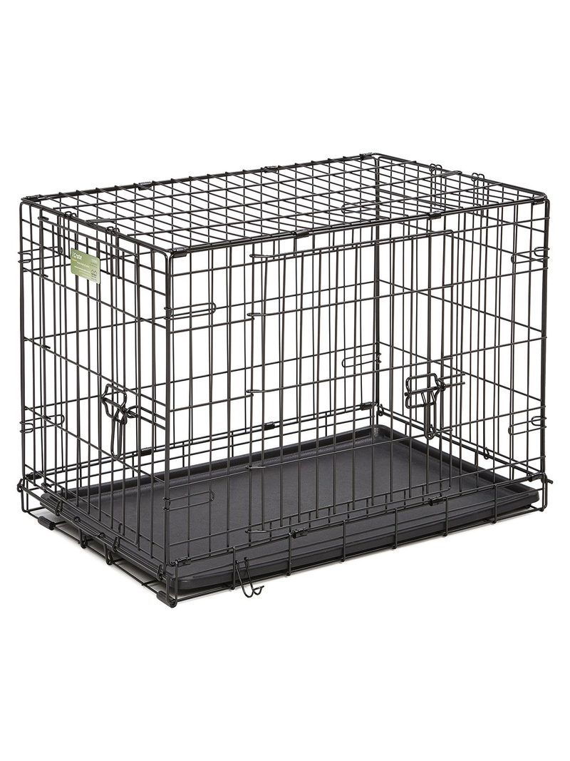 Клетка MidWest iCrate для собак 76х48х53h см, 2 двери, черная VLT-1530DD - фото