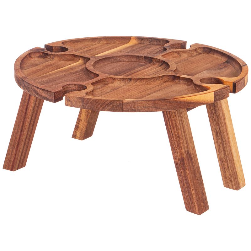 Столик agness сервировочный (винный) акация 30*30*15 см KSG-897-121 - фото