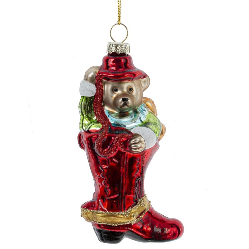 Елочная игрушка Медвежонок, 6х4,5х12,5 см KSM-812303 - фото