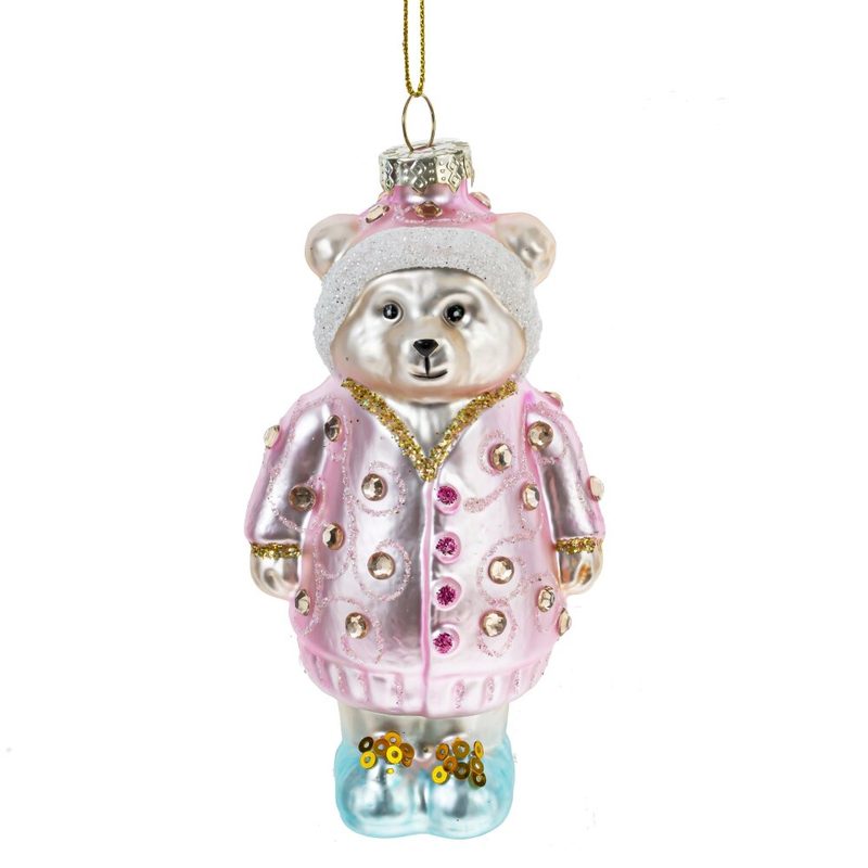 Елочная игрушка Медвежонок, 6х7х13,5 см KSM-812280 - фото