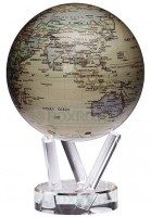 Глобус мобиле Mova Globe с политической картой Мира, d=16,5 см, бежевый - фото