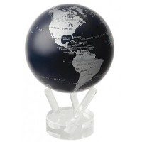 Глобус мобиле Mova Globe с политической картой Мира, d=16,5 см, цвет синий, серебро - фото