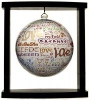 Глобус мобиле Mova Globe «I LOVE YOU» на подвесе, d=12 см - фото