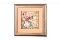 Ключница настенная «Бабочка и цветы», 25,5x25,5x5 см - фото