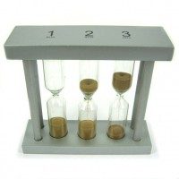 Песочные часы на 1, 2, 3 минуты, h=12,5  см - фото