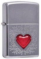 Зажигалка Zippo «Сердце», 4x6 см - фото