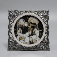 Фоторамка из олова, 13x13 см - фото
