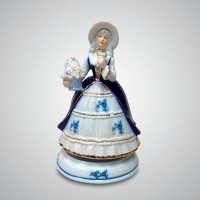 Статуэтка музыкальная «Дама с корзинкой», h=20 см - фото