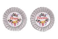 Набор значков «Теща/Тесть», 9х9 см, серебряный - фото