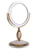 Зеркало настольное «WPearl&Gold», двухстороннее, 12,5 см - фото