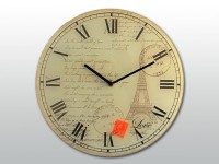 Часы настенные с рисунком «Эйфелева башня» - фото