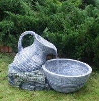 Фонтан для сада «Большой кувшин с чашей» - фото