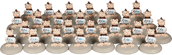 Корпоративный набор статуэток Макаки 10 см - фото