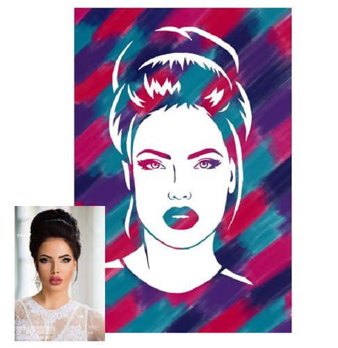 Набор художника malbium для рисования портрета по фотографии подруги - фото