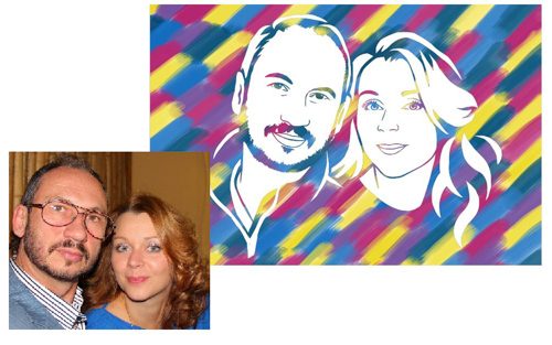 Подарочный набор для пары для рисования по фотографии - фото