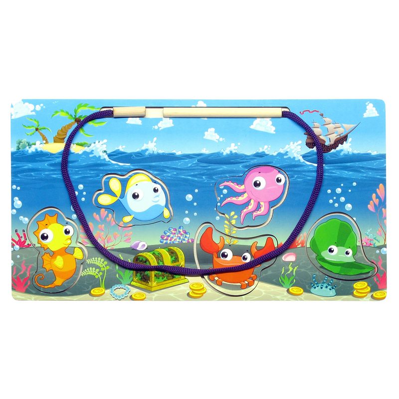 Развивающая игрушка Вкладыш  Морская рыбалка - фото
