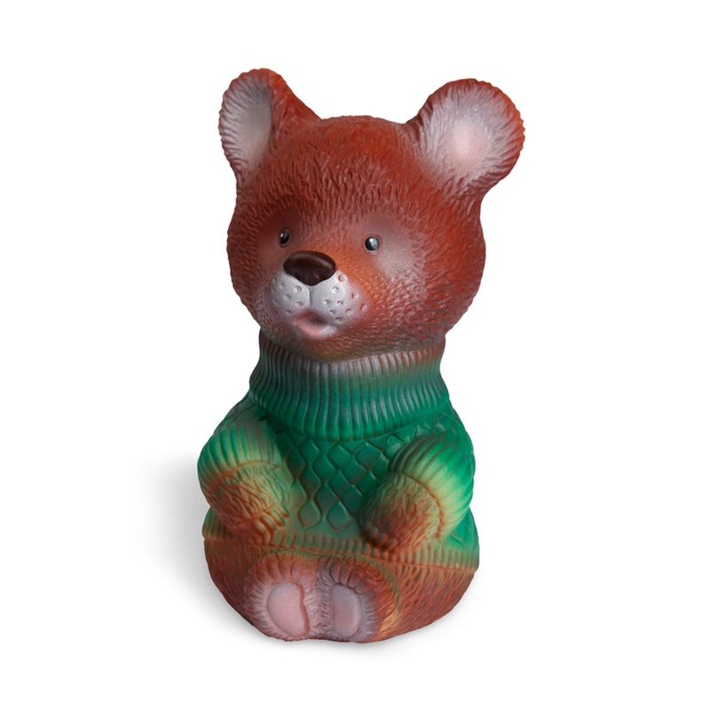 Резиновая игрушка Медвежонок Медвежка 14 см - фото