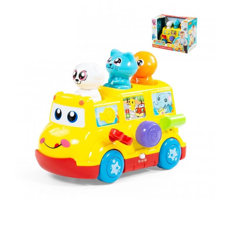 Игрушка развивающая Школьный автобус (в коробке) - фото