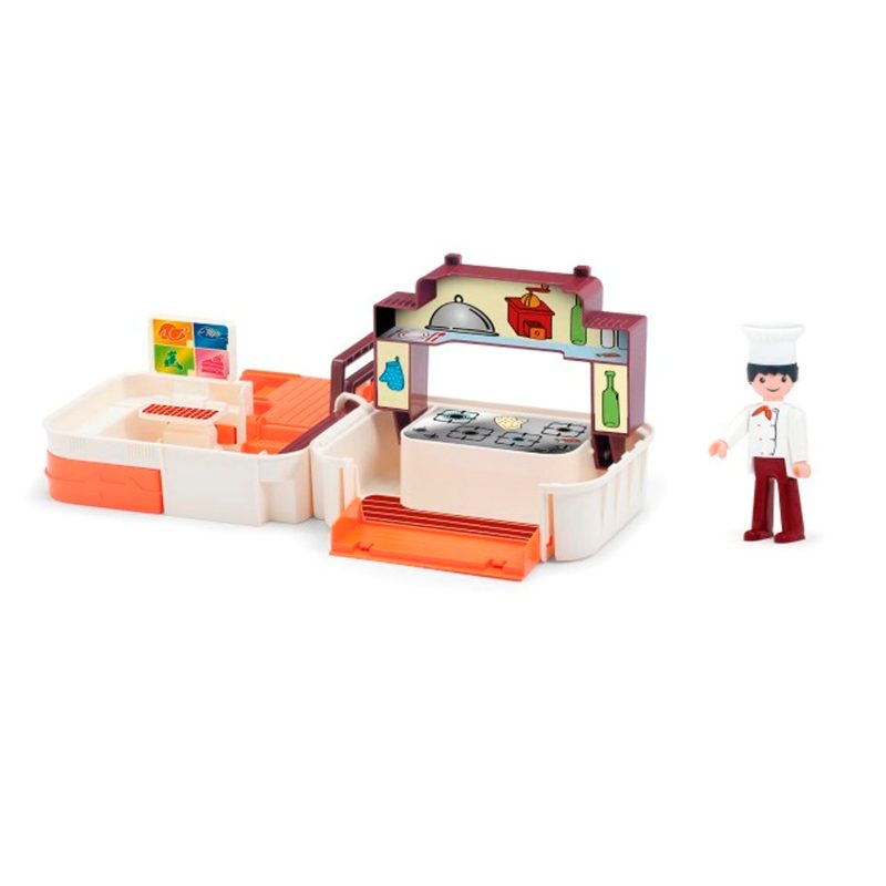 Игровой набор кухня с фигуркой повара - фото