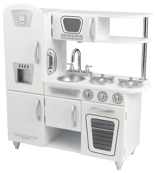 Детская игрушечная кухня из дерева Винтаж, цвет Белый (White Vintage Kitchen) - фото