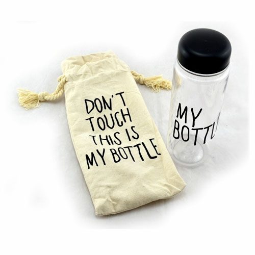 Бутылка для напитков My Bottle в мешочке - Черный - фото