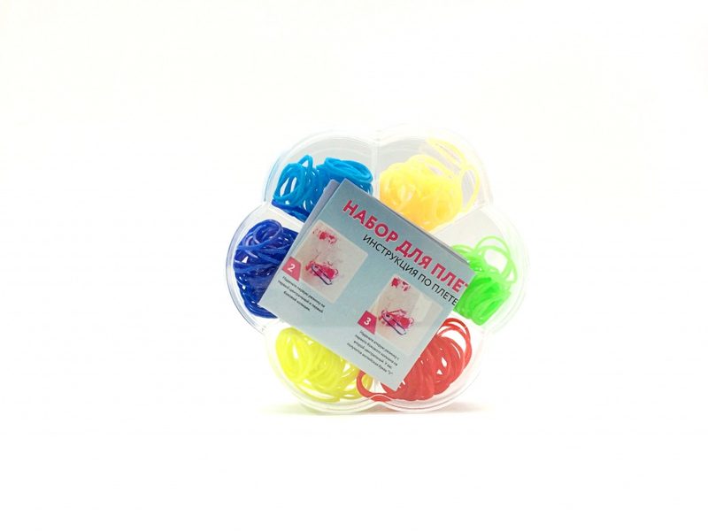 Набор резинок и подвесок для плетения Loom bands 180 - фото