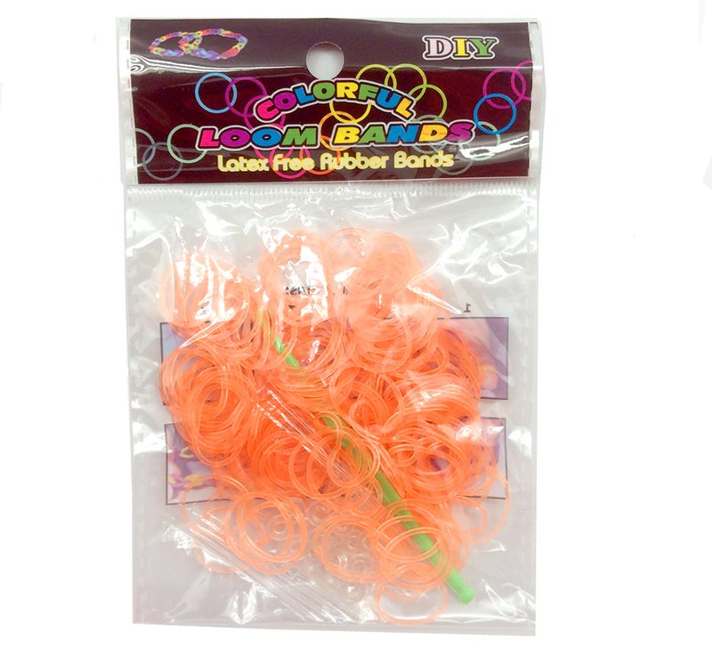 Набор резинок для плетения Loom Bands 200 (оранжевый) - фото