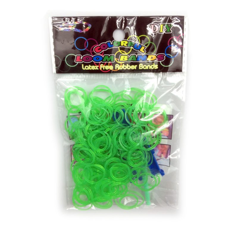 Набор резинок для плетения Loom Bands 200 (зеленый) - фото