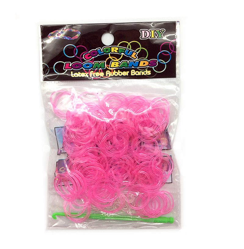 Набор резинок для плетения Loom Bands 200 (розовый) - фото