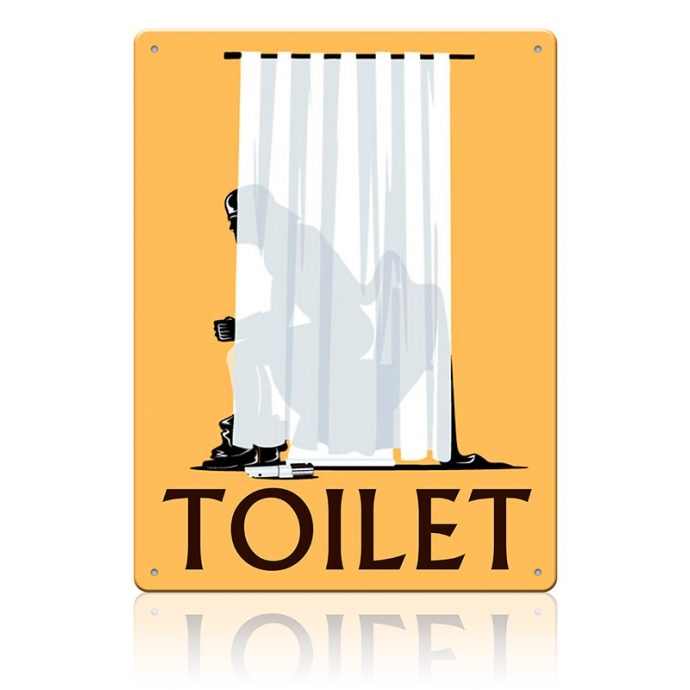 Жестяная табличка Toilet - фото