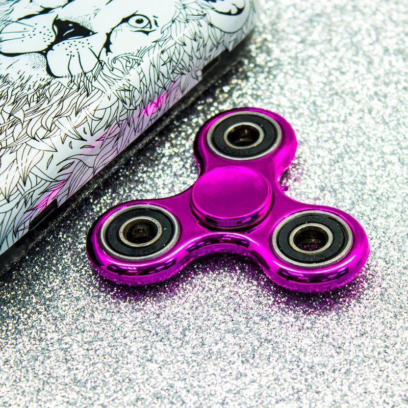 Finger spinner metalic (розовый) - фото