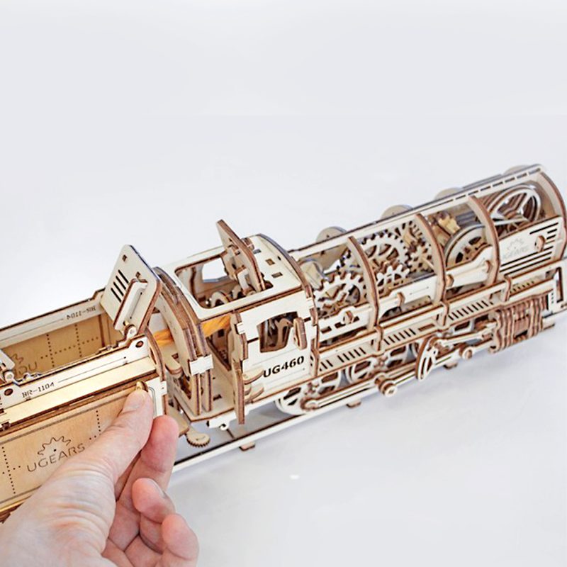 Деревянный конструктор Ugears Локомотив с тендером - фото