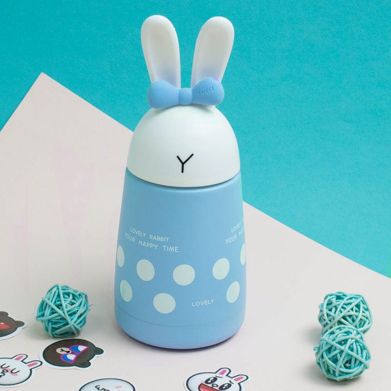 Термокружка Bunny (голубой) - фото