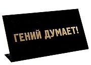 Табличка на стол Гений думает! - фото