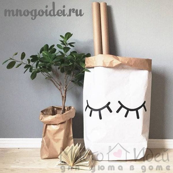 Эко-мешок для игрушек из крафт бумаги Баю-бай - фото