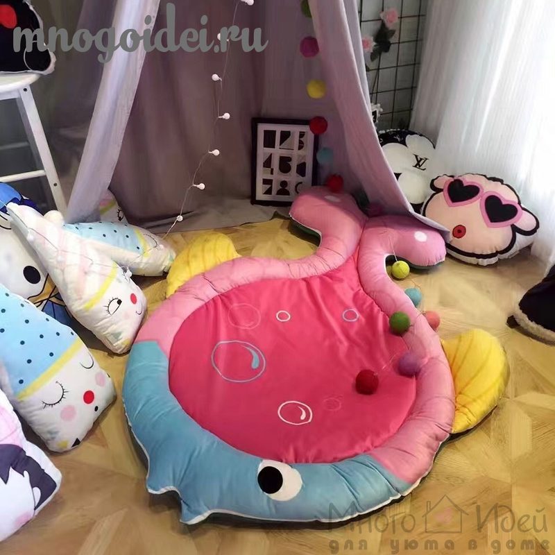 Теплый детский игровой коврик Рыбка Сивилла - фото