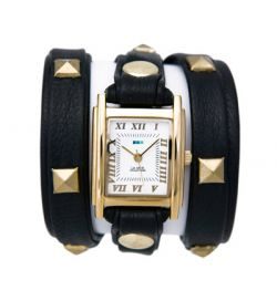 Pyramid Stud Black Gold - фото