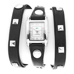 Pyramid Stud Black Silver - фото