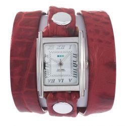 Simple Red Croco/Silver - фото