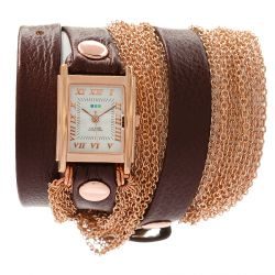 Chain Double Rio Brown Rose Gold - фото